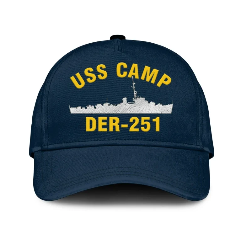 Uss Camp Der-251 Classic Cap, Custom Print/embroidered Us Navy Ships Classic Baseball Cap, Gift For Navy Veteran