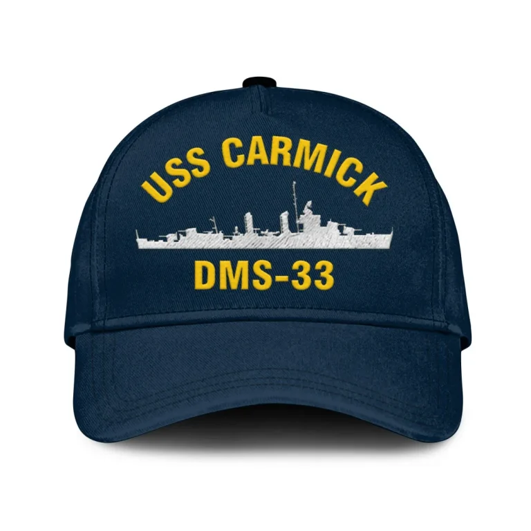 Uss Carmick Dms 33 Classic Cap, Custom Print/embroidered Us Navy Ships Classic Baseball Cap, Gift For Navy Veteran