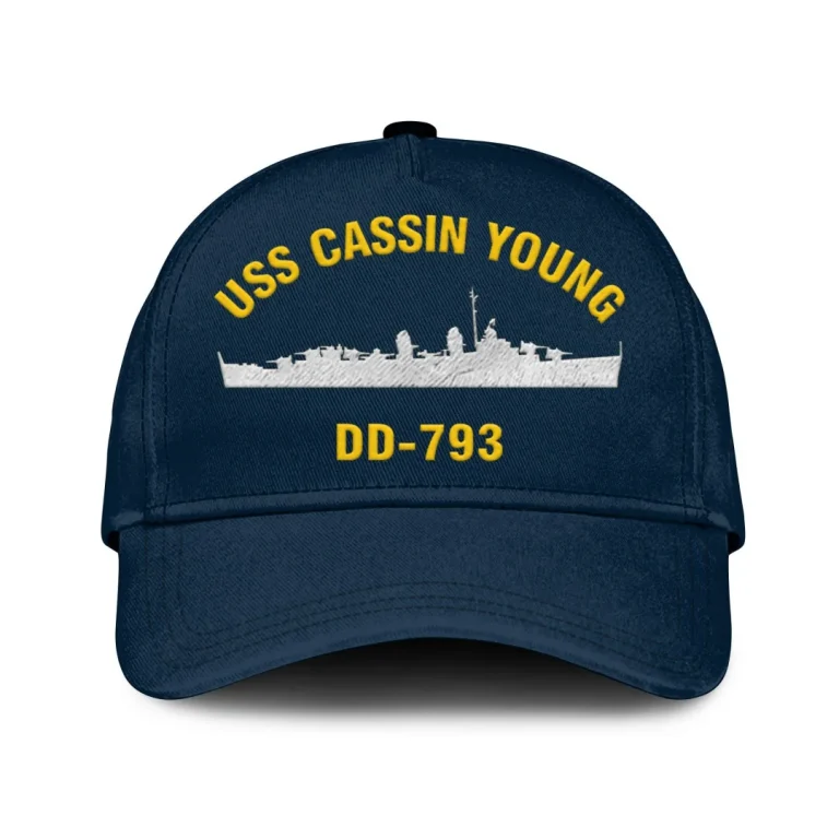 Uss Cassin Young Dd-793 Classic Cap, Custom Print/embroidered Us Navy Ships Classic Baseball Cap, Gift For Navy Veteran