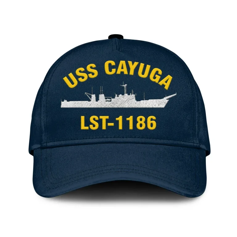 Uss Cayuga Lst-1186 Classic Cap, Custom Print/embroidered Us Navy Ships Classic Baseball Cap, Gift For Navy Veteran