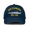 Uss Clemson Dd186 Classic Cap, Custom Print/embroidered Us Navy Ships Classic Baseball Cap, Gift For Navy Veteran