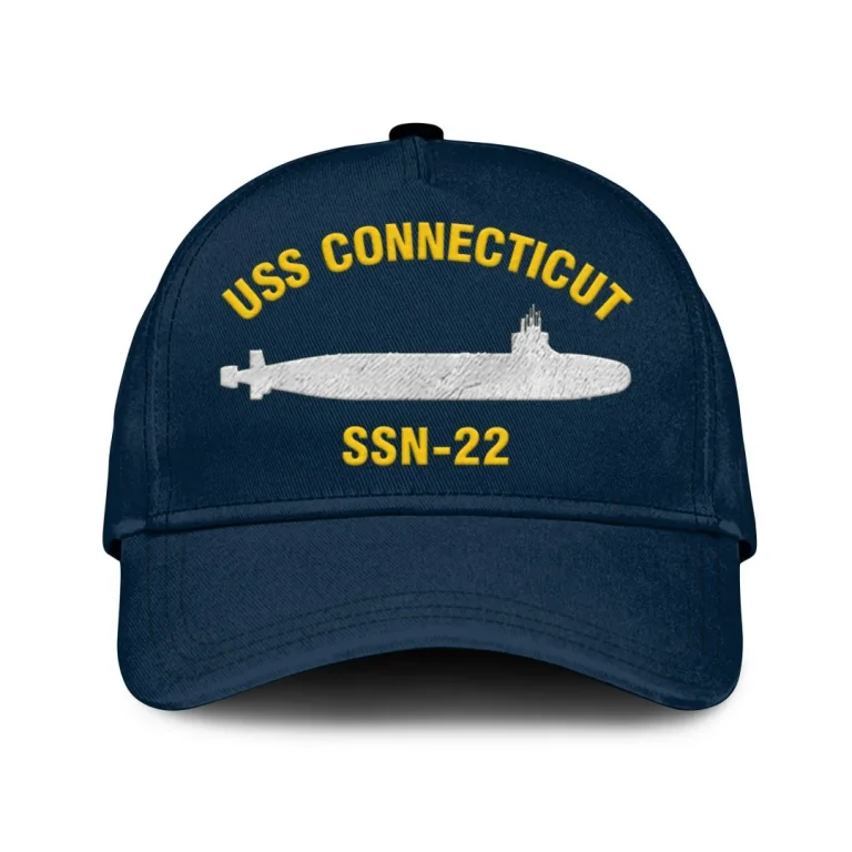 Uss Connecticut Ssn 22 Classic Cap, Custom Print/embroidered Us Navy Ships Classic Baseball Cap, Gift For Navy Veteran