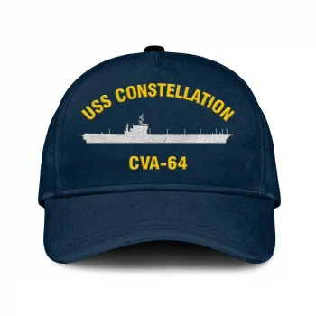 Uss Constellation Cva-64 Classic Cap, Custom Print/embroidered Us Navy Ships Classic Baseball Cap, Gift For Navy Veteran