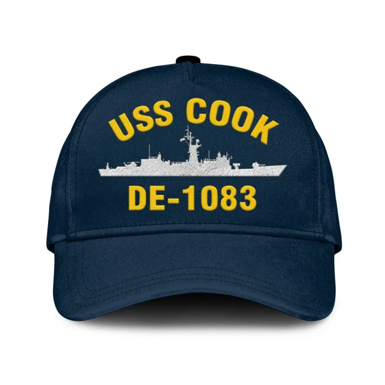 Uss Cook De-1083 Classic Cap, Custom Print/embroidered Us Navy Ships Classic Baseball Cap, Gift For Navy Veteran