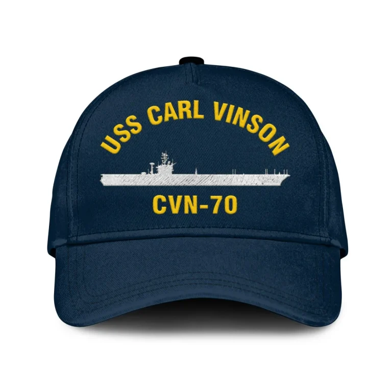 Uss Carl Vinson Cvn-70 Classic Cap, Custom Print/embroidered Us Navy Ships Classic Baseball Cap, Gift For Navy Veteran