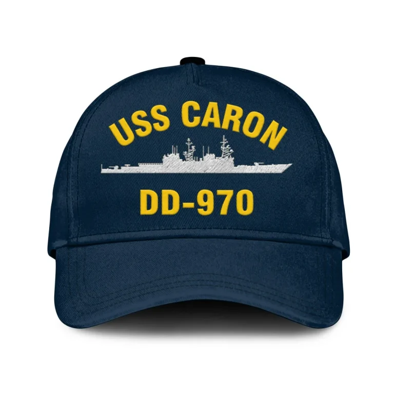 Uss Caron Dd-970 Classic Cap, Custom Print/embroidered Us Navy Ships Classic Baseball Cap, Gift For Navy Veteran