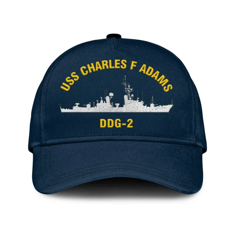 Uss Charles F Adams Ddg-2 Classic Cap, Custom Print/embroidered Us Navy Ships Classic Baseball Cap, Gift For Navy Veteran