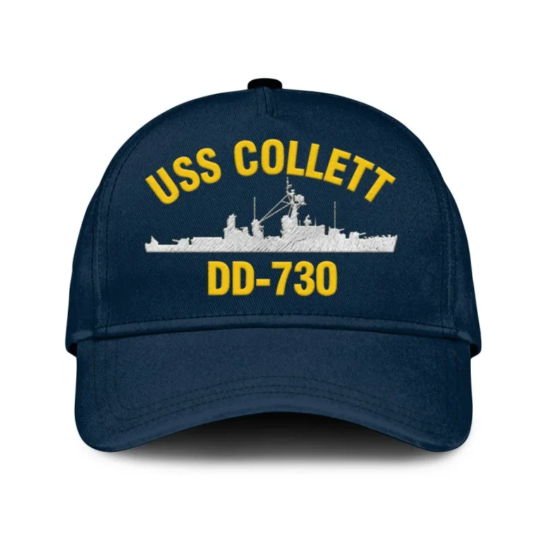 Uss Collett Dd 730 Classic Cap, Custom Print/embroidered Us Navy Ships Classic Baseball Cap, Gift For Navy Veteran