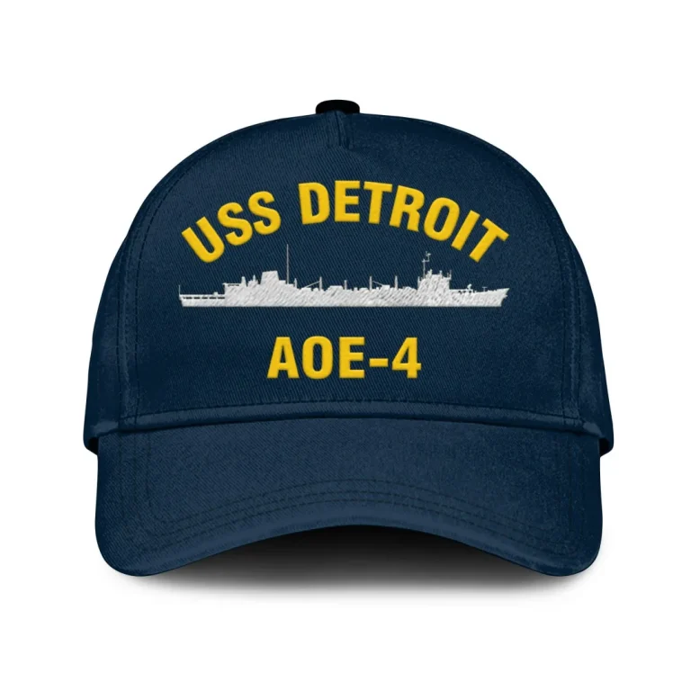 Uss Detroit Aoe-4 Classic Cap, Custom Print/embroidered Us Navy Ships Classic Baseball Cap, Gift For Navy Veteran