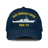 Uss Donald Cook Ddg-75 Classic Cap, Custom Print/embroidered Us Navy Ships Classic Baseball Cap, Gift For Navy Veteran