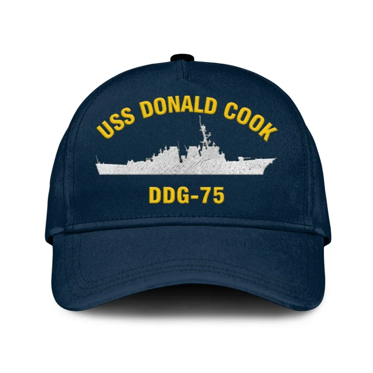 Uss Donald Cook Ddg-75 Classic Cap, Custom Print/embroidered Us Navy Ships Classic Baseball Cap, Gift For Navy Veteran