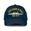 Uss David R Ray Dd-971 Classic Cap, Custom Print/embroidered Us Navy Ships Classic Baseball Cap, Gift For Navy Veteran