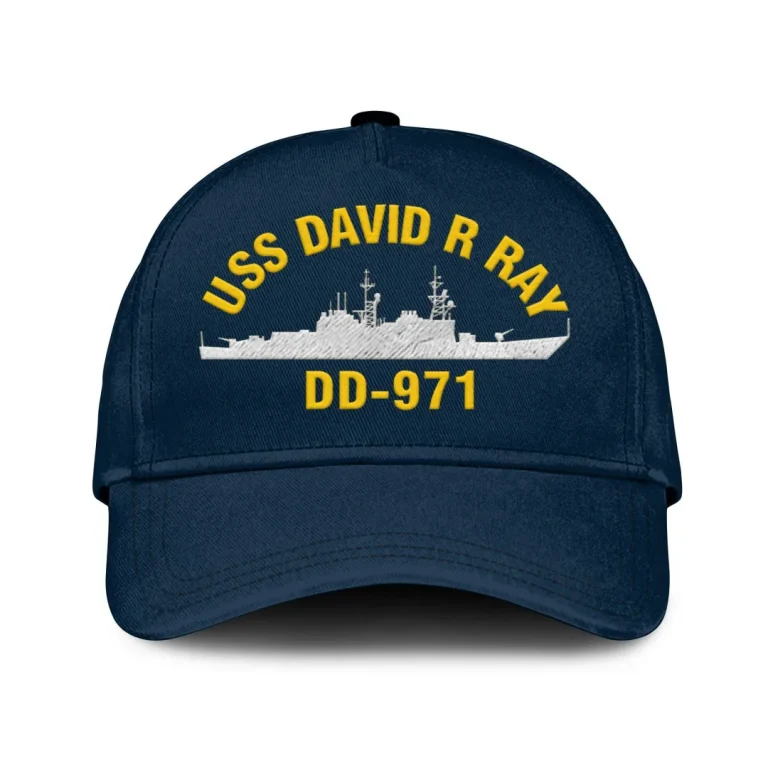 Uss David R Ray Dd-971 Classic Cap, Custom Print/embroidered Us Navy Ships Classic Baseball Cap, Gift For Navy Veteran