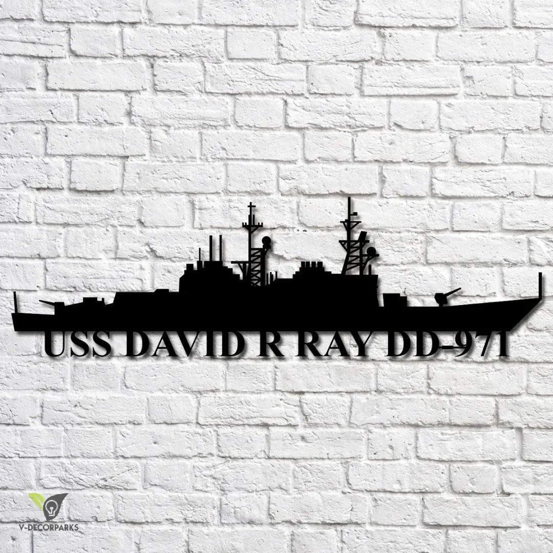 USS_20David_20R_20Ray_20DD-971_e4eaa695-f935-485e-af04-7f27054ce37d.webp Uss David R Ray Dd-971 Navy Ship Metal Art, Custom Us Navy Ship Cut Metal Sign, Gift For Navy Veteran, Navy Ships Silhouette Metal Art