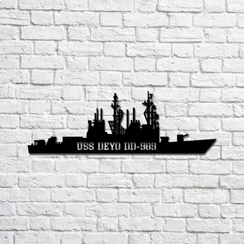 Uss Deyo Dd-989 Navy Ship Metal Sign, Memory Wall Metal Sign Gift For Navy Veteran