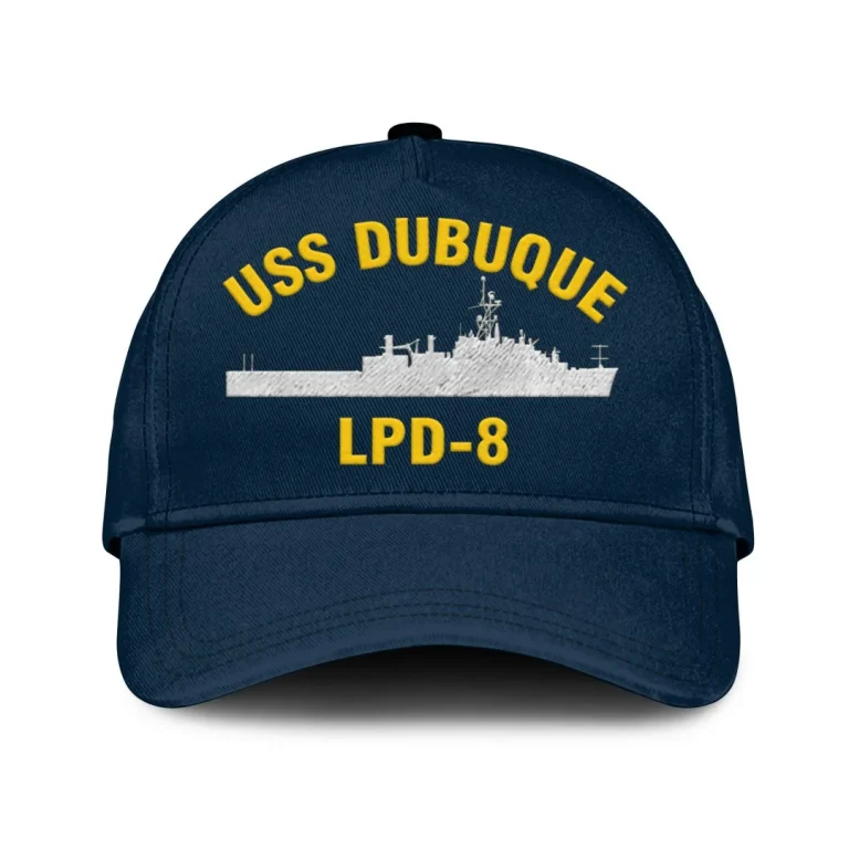 Uss Dubuque Lpd-8 Classic Cap, Custom Print/embroidered Us Navy Ships Classic Baseball Cap, Gift For Navy Veteran