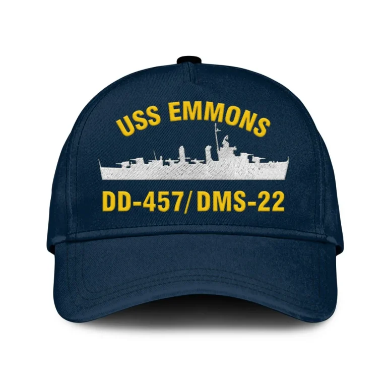 Uss Emmons. Dd-457_dms-22 Classic Cap, Custom Print/embroidered Us Navy Ships Classic Baseball Cap, Gift For Navy Veteran