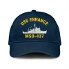 Uss Enhance Mso-437 Classic Cap, Custom Print/embroidered Us Navy Ships Classic Baseball Cap, Gift For Navy Veteran