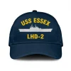 Uss Essex Lhd-2 Classic Cap, Custom Print/embroidered Us Navy Ships Classic Baseball Cap, Gift For Navy Veteran