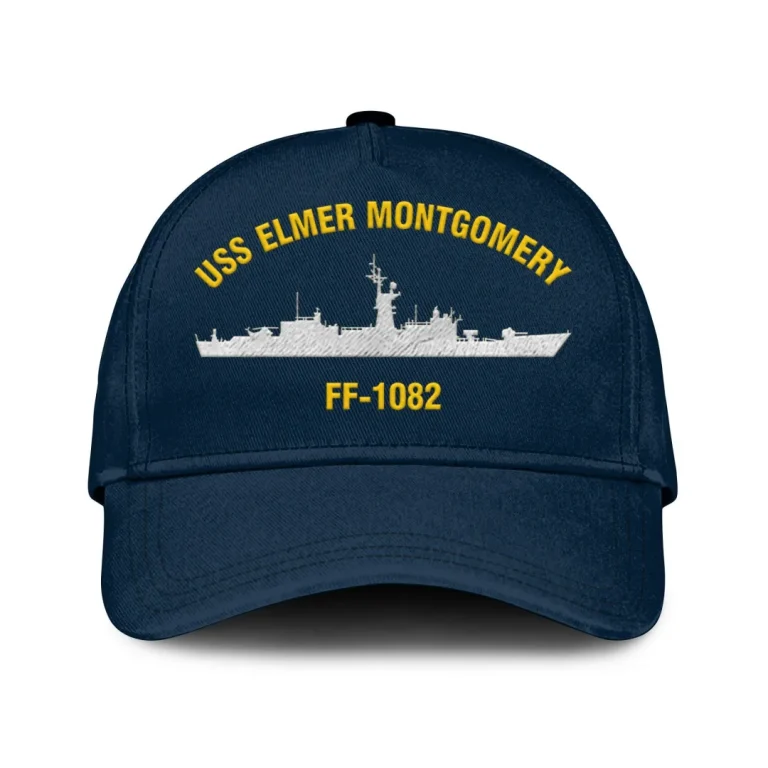 Uss Elmer Montgomery Ff-1082 Classic Cap, Custom Print/embroidered Us Navy Ships Classic Baseball Cap, Gift For Navy Veteran