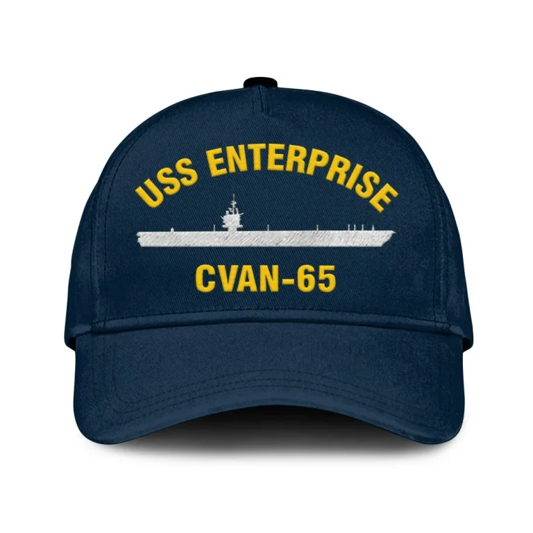 Uss Enterprise Cvan-65 Classic Cap, Custom Print/embroidered Us Navy Ships Classic Baseball Cap, Gift For Navy Veteran