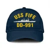 Uss Fife Dd-991 Classic Cap, Custom Print/embroidered Us Navy Ships Classic Baseball Cap, Gift For Navy Veteran