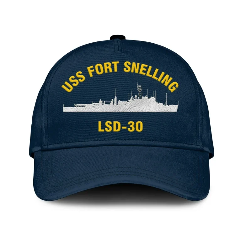 Uss Fort Snelling Lsd-30 Classic Cap, Custom Print/embroidered Us Navy Ships Classic Baseball Cap, Gift For Navy Veteran