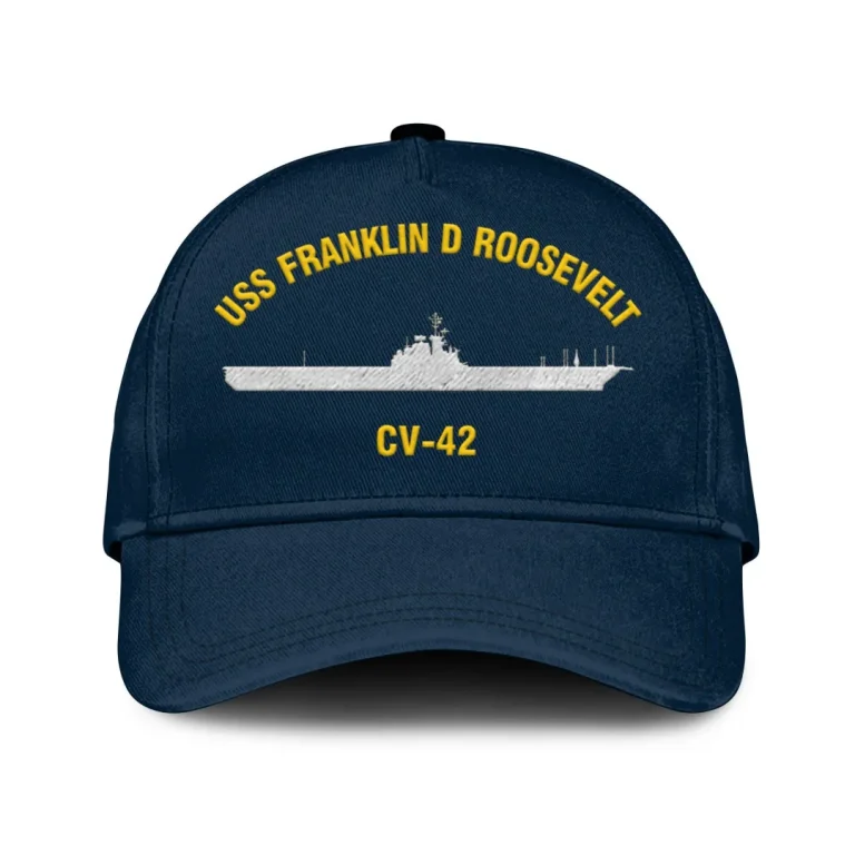 Uss Franklin D Roosevelt Cv-42 Classic Cap, Custom Print/embroidered Us Navy Ships Classic Baseball Cap, Gift For Navy Veteran