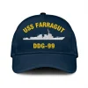 Uss Farragut Ddg-99 Classic Cap, Custom Print/embroidered Us Navy Ships Classic Baseball Cap, Gift For Navy Veteran
