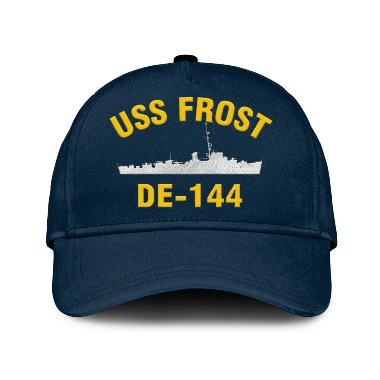 Uss Frost De-144 Classic Cap, Custom Print/embroidered Us Navy Ships Classic Baseball Cap, Gift For Navy Veteran