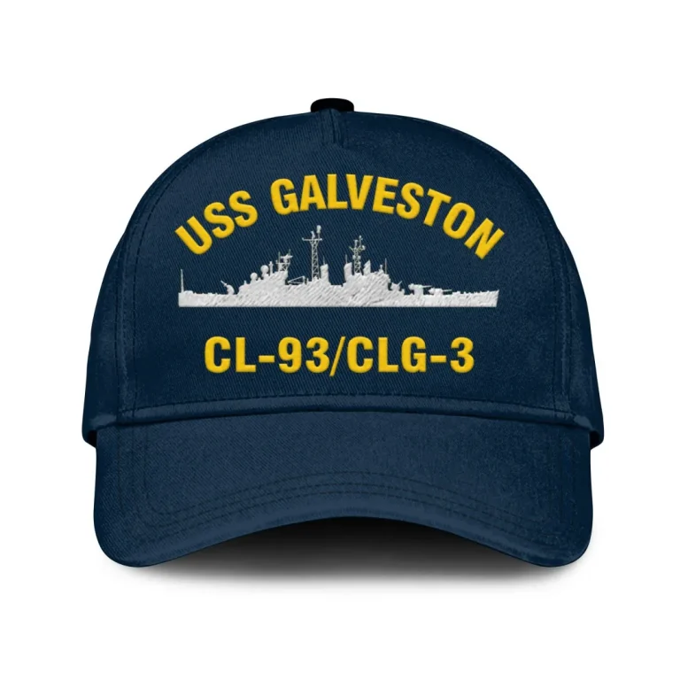 Uss Galveston Cl-93 Clg-3 Classic Cap, Custom Print/embroidered Us Navy Ships Classic Baseball Cap, Gift For Navy Veteran