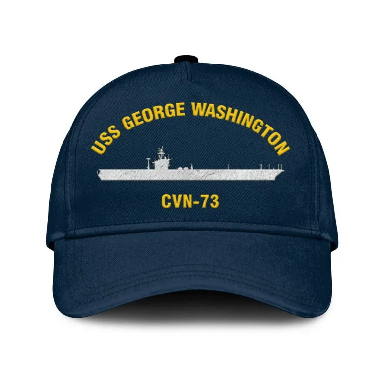 Uss George Washington Cvn-73(1) Classic Cap, Custom Print/embroidered Us Navy Ships Classic Baseball Cap, Gift For Navy Veteran