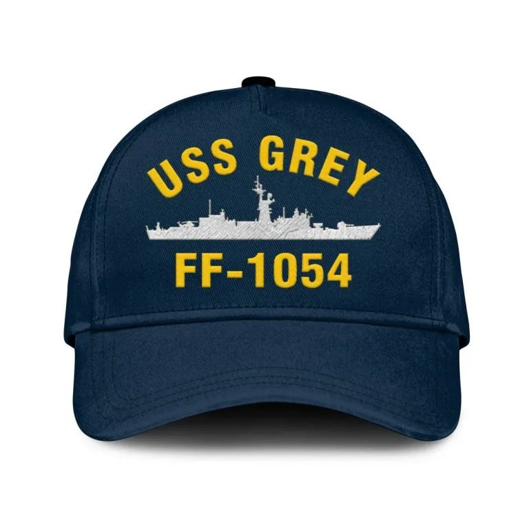 Uss Grey Ff-1054 Classic Cap, Custom Print/embroidered Us Navy Ships Classic Baseball Cap, Gift For Navy Veteran