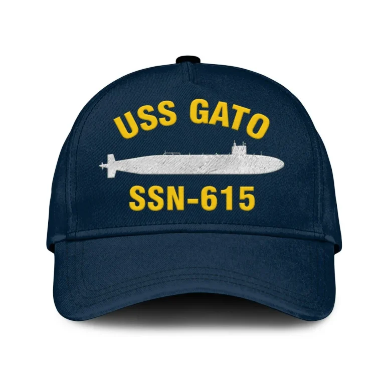 Uss Gato Ssn - 615 Classic Cap, Custom Print/embroidered Us Navy Ships Classic Baseball Cap, Gift For Navy Veteran