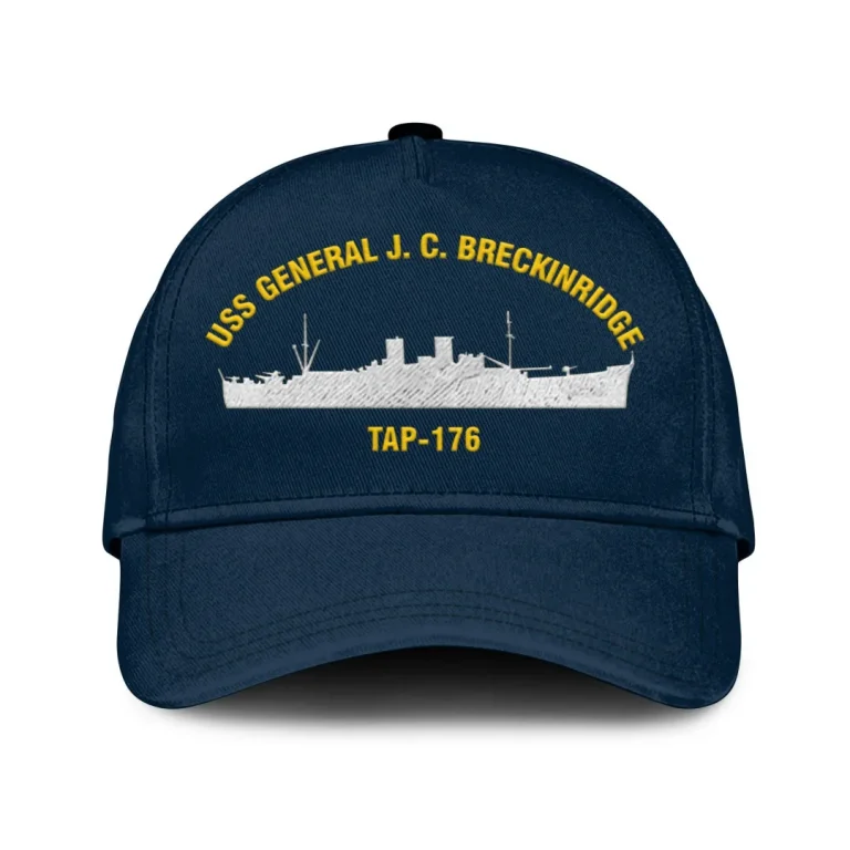 Uss General J. C. Breckinridge Tap-176 Classic Cap, Custom Print/embroidered Us Navy Ships Classic Baseball Cap, Gift For Navy Veteran