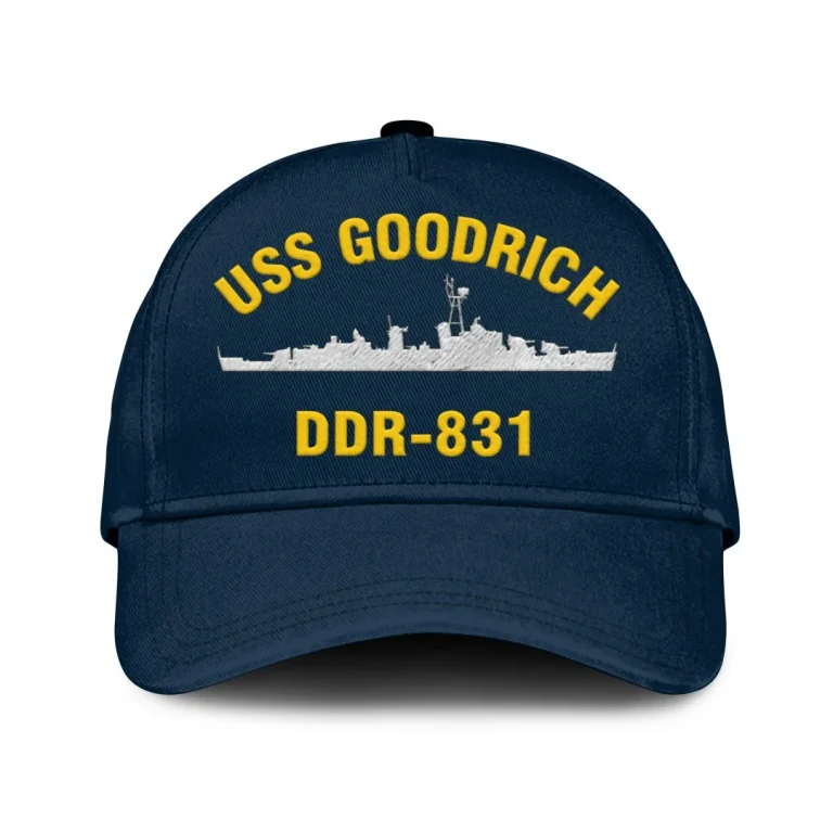 Uss Goodrich Ddr-831 Classic Cap, Custom Print/embroidered Us Navy Ships Classic Baseball Cap, Gift For Navy Veteran