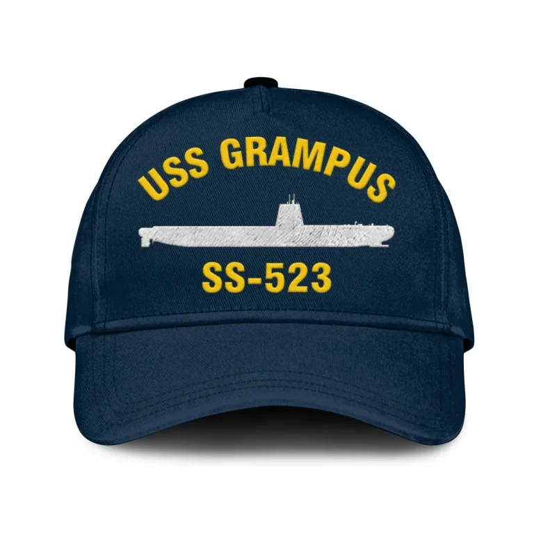 Uss Grampus Ss-523 Classic Cap, Custom Print/embroidered Us Navy Ships Classic Baseball Cap, Gift For Navy Veteran