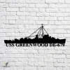 Uss Greenwood De-679 Navy Ship Metal Art, Custom Us Navy Ship Cut Metal Sign, Gift For Navy Veteran, Navy Ships Silhouette Metal Art