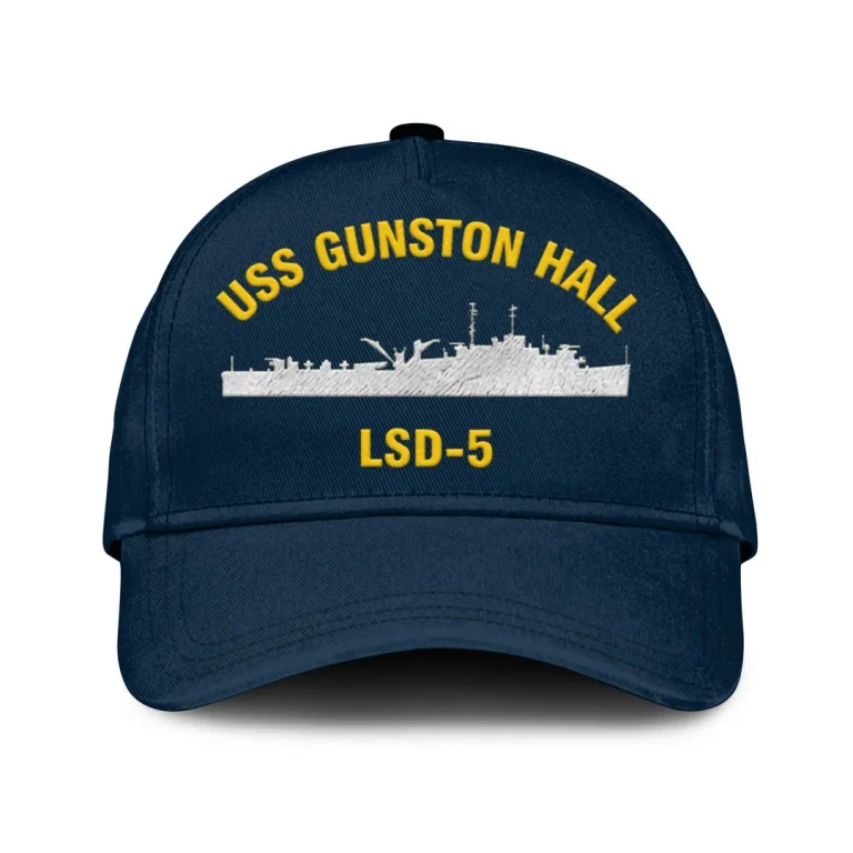 Uss Gunston Hall Lsd-5 Classic Cap, Custom Print/embroidered Us Navy Ships Classic Baseball Cap, Gift For Navy Veteran