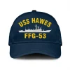 Uss Hawes Ffg-53 Classic Cap, Custom Print/embroidered Us Navy Ships Classic Baseball Cap, Gift For Navy Veteran