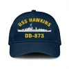 Uss Hawkins Dd-873 Classic Cap, Custom Print/embroidered Us Navy Ships Classic Baseball Cap, Gift For Navy Veteran