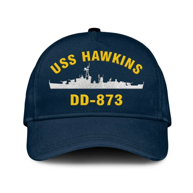 Uss Hawkins Dd-873 Classic Cap, Custom Print/embroidered Us Navy Ships Classic Baseball Cap, Gift For Navy Veteran