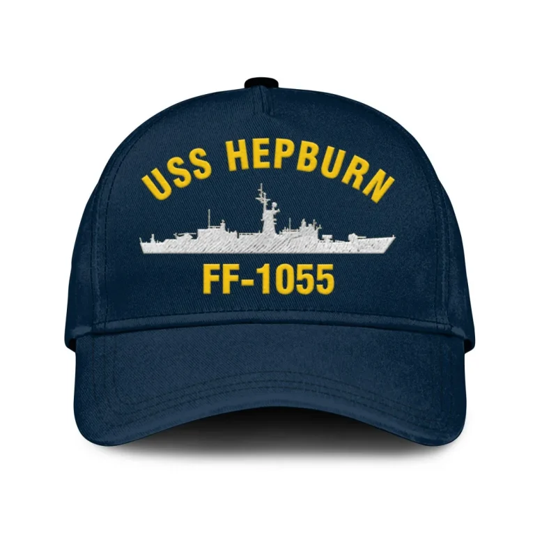 Uss Hepburn Ff-1055 Classic Cap, Custom Print/embroidered Us Navy Ships Classic Baseball Cap, Gift For Navy Veteran