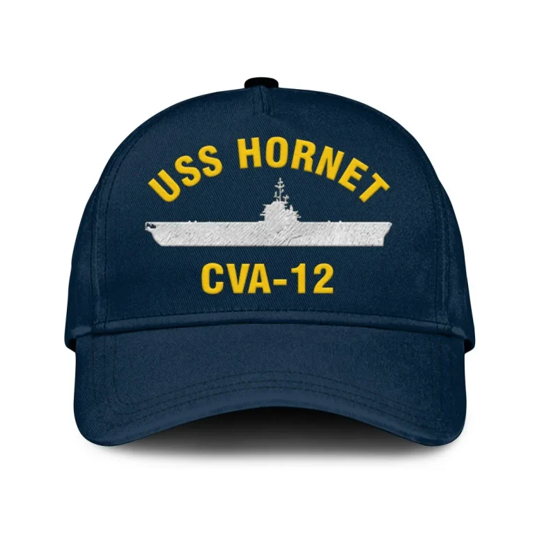 Uss Hornet Cva-12 Classic Cap, Custom Print/embroidered Us Navy Ships Classic Baseball Cap, Gift For Navy Veteran