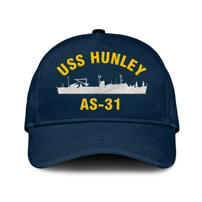 Uss Hunley As-31 Classic Cap, Custom Print/embroidered Us Navy Ships Classic Baseball Cap, Gift For Navy Veteran