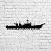 Uss Harlan County Lst-1196 Navy Ship Metal Sign, Memory Wall Metal Sign Gift For Navy Veteran, Navy Ships Silhouette Metal Sign