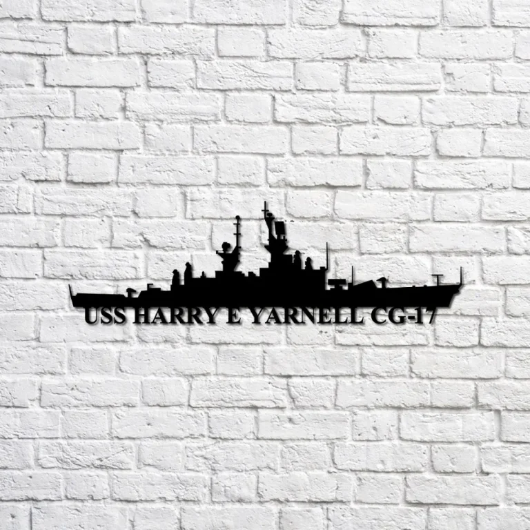 Uss Harry E Yarnell Cg-17 Navy Ship Metal Sign, Memory Wall Metal Sign Gift For Navy Veteran