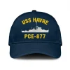 Uss Havre Pce-877 Classic Cap, Custom Print/embroidered Us Navy Ships Classic Baseball Cap, Gift For Navy Veteran