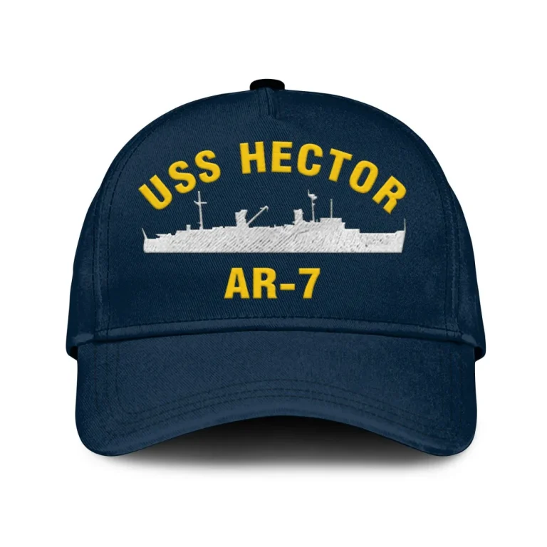 Uss Hector Ar-7 Classic Cap, Custom Print/embroidered Us Navy Ships Classic Baseball Cap, Gift For Navy Veteran