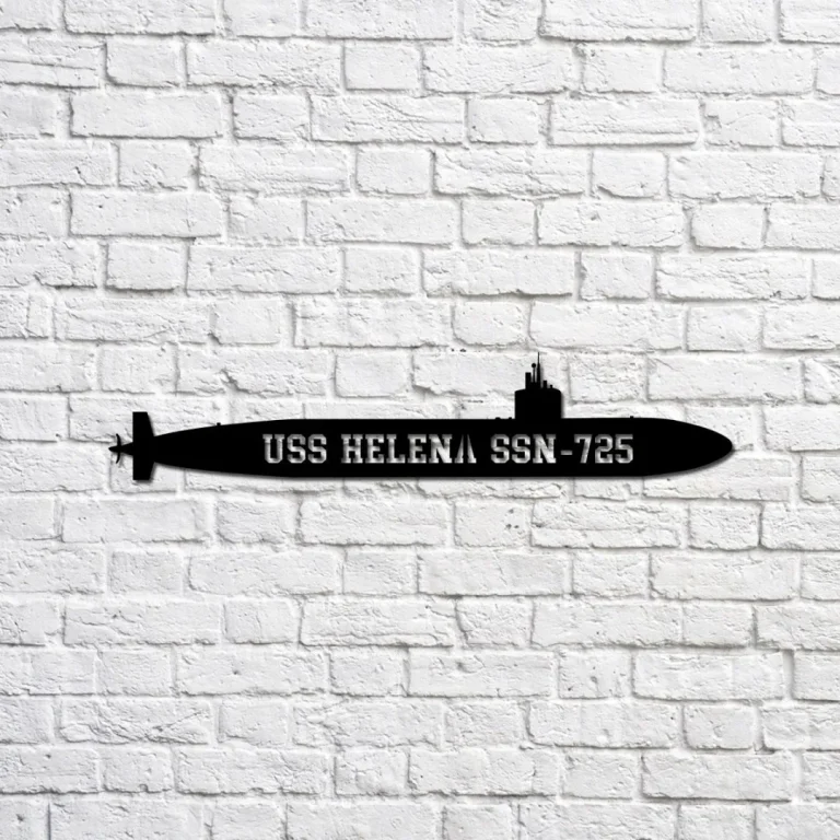 Uss Helena Ssn-725 Navy Ship Metal Sign, Memory Wall Metal Sign Gift For Navy Veteran